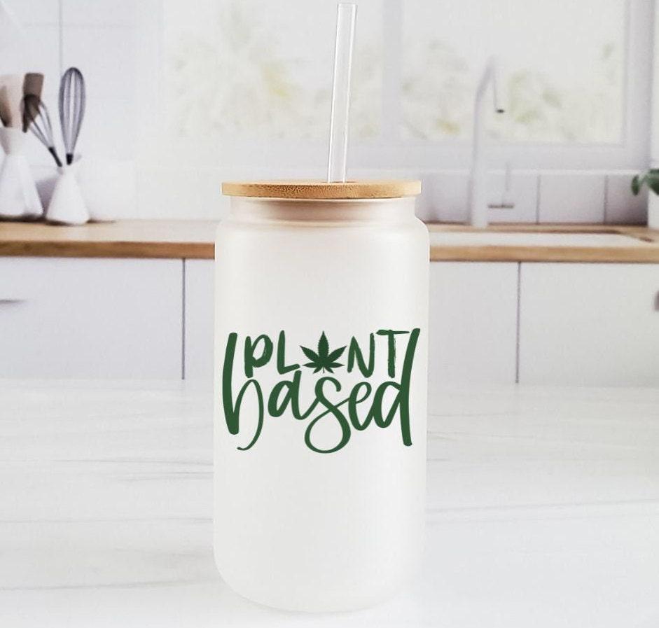 Plant Based Glass Can Cup for Vegan Pot Head