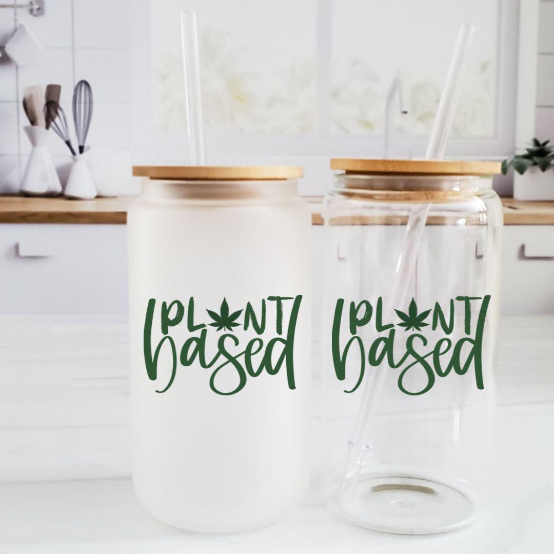 Plant Based Glass Can Cup for Vegan Pot Head
