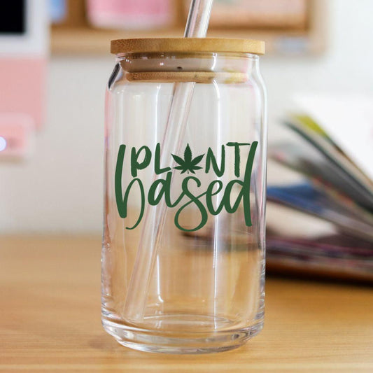 Plant Based Glass Can Cup for Vegan Pot Head