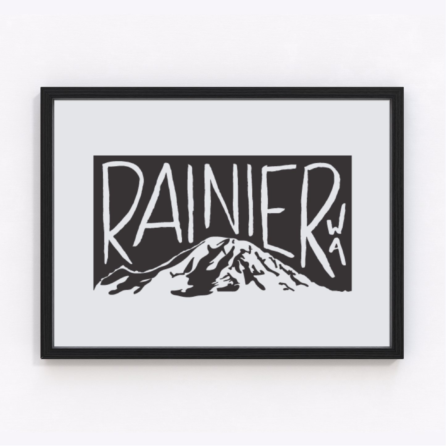 Rainier WA Type Art Print