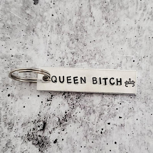 QUEEN BITCH Bar Keychain
