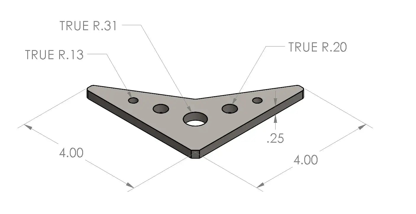 4" 5 Hole Gusset - (Single)
