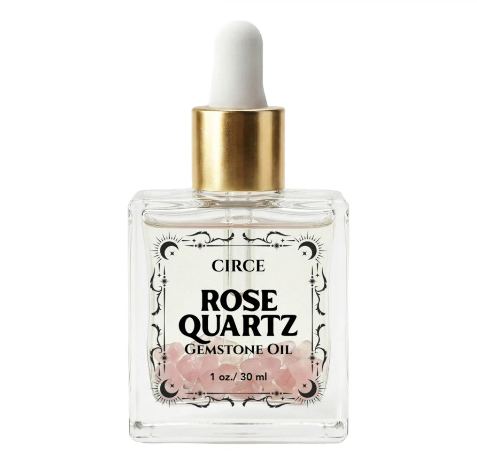 Rose Quartz Gemstone Oil - Face, Body, Hair and Cuticles