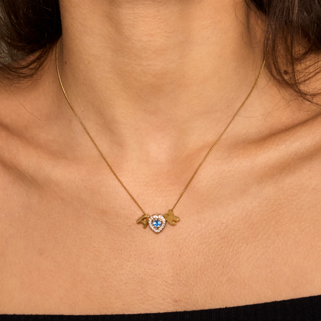 The Radiant Initial Charm Necklace
