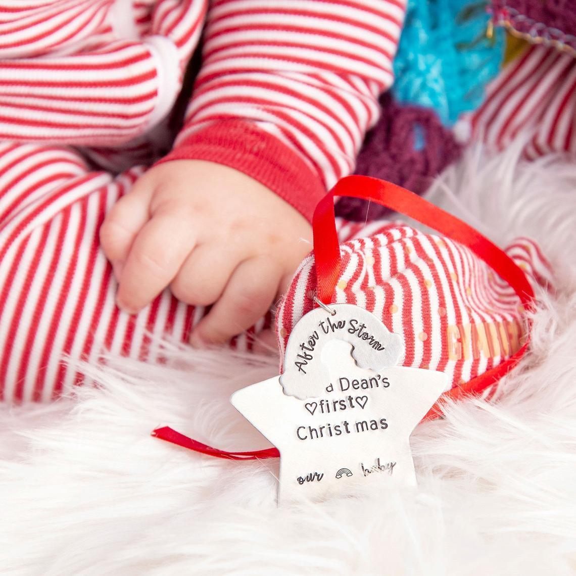 Rainbow Baby's First Christmas Star Ornament