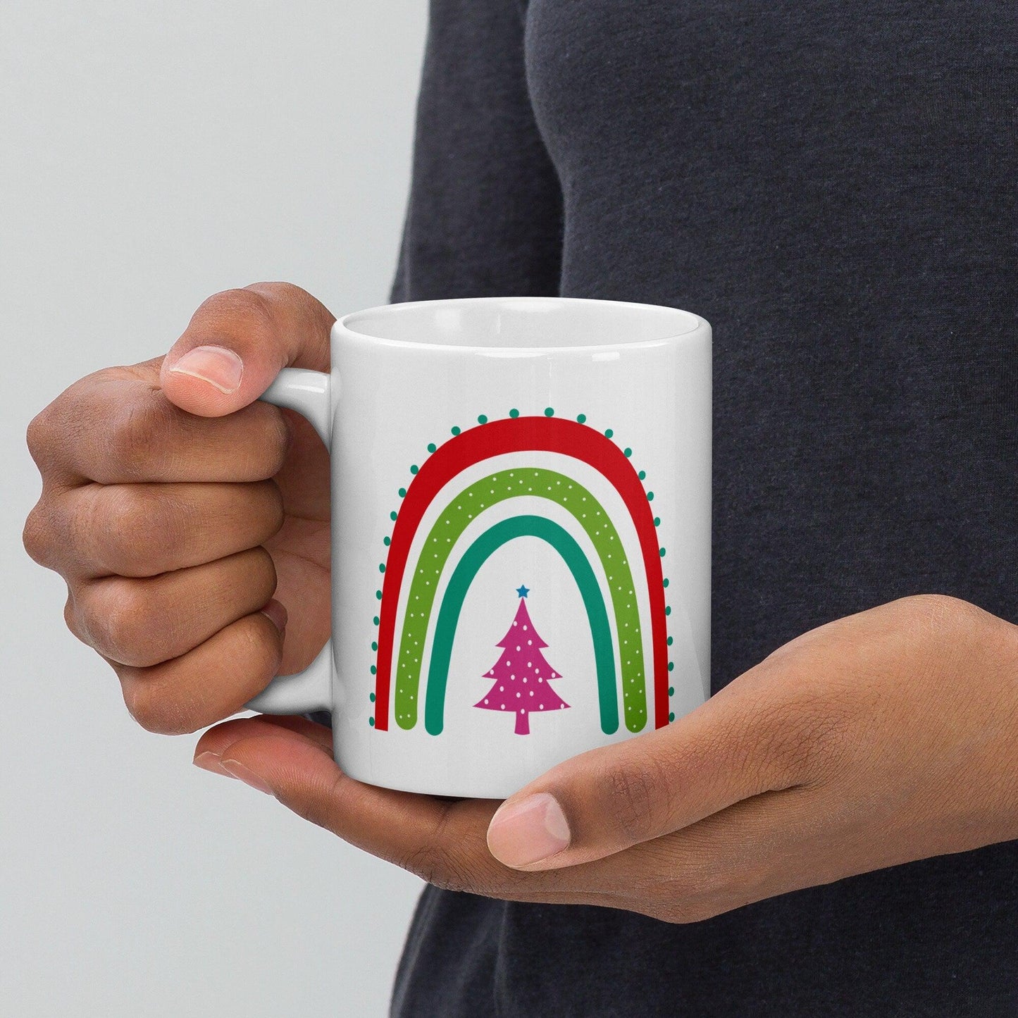 Rainbow Christmas Tree Coffee Mug