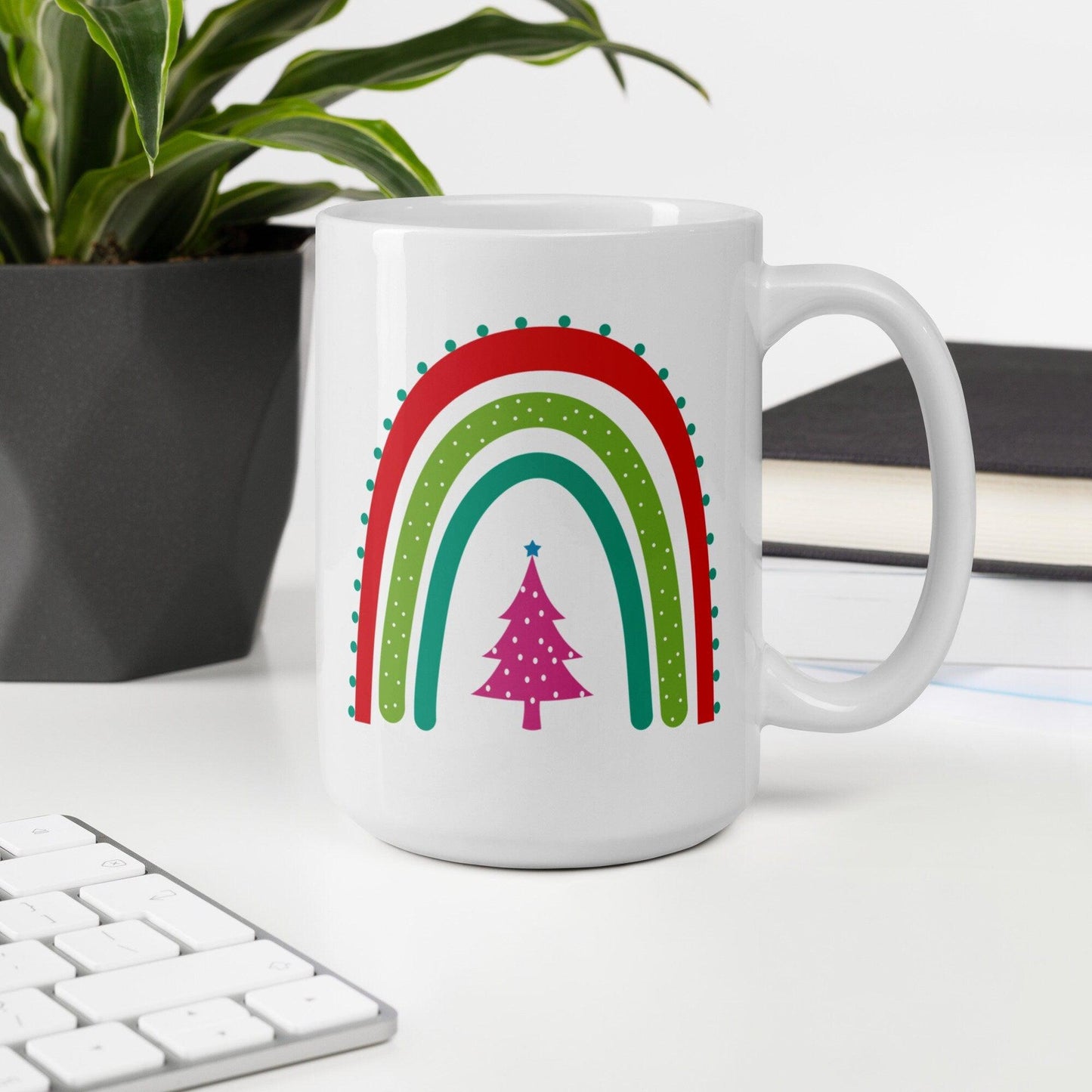 Rainbow Christmas Tree Coffee Mug