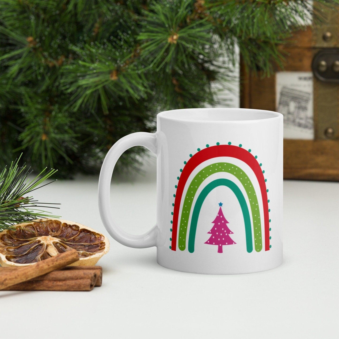 Rainbow Christmas Tree Coffee Mug