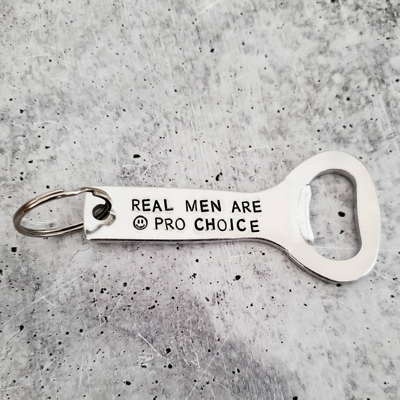 Real Men Are Pro Choice Bottle Opener Keychain