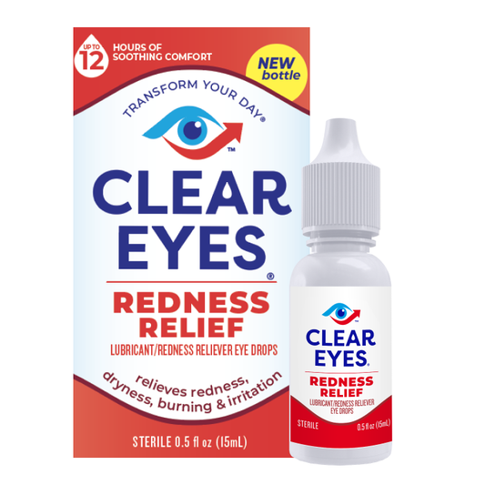 Clear Eyes 12 Hour Relief Eye Drops 24 Piece Retail Floor Display