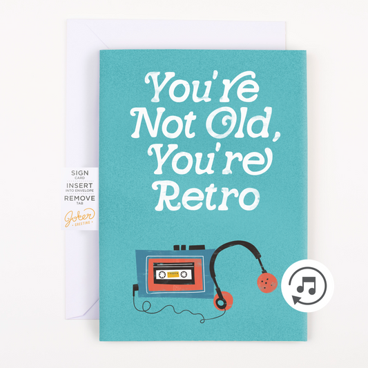 Endless Retro Birthday Card with Glitter