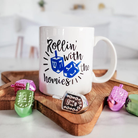 Rollin With the Homies Chanukah Coffee Mug