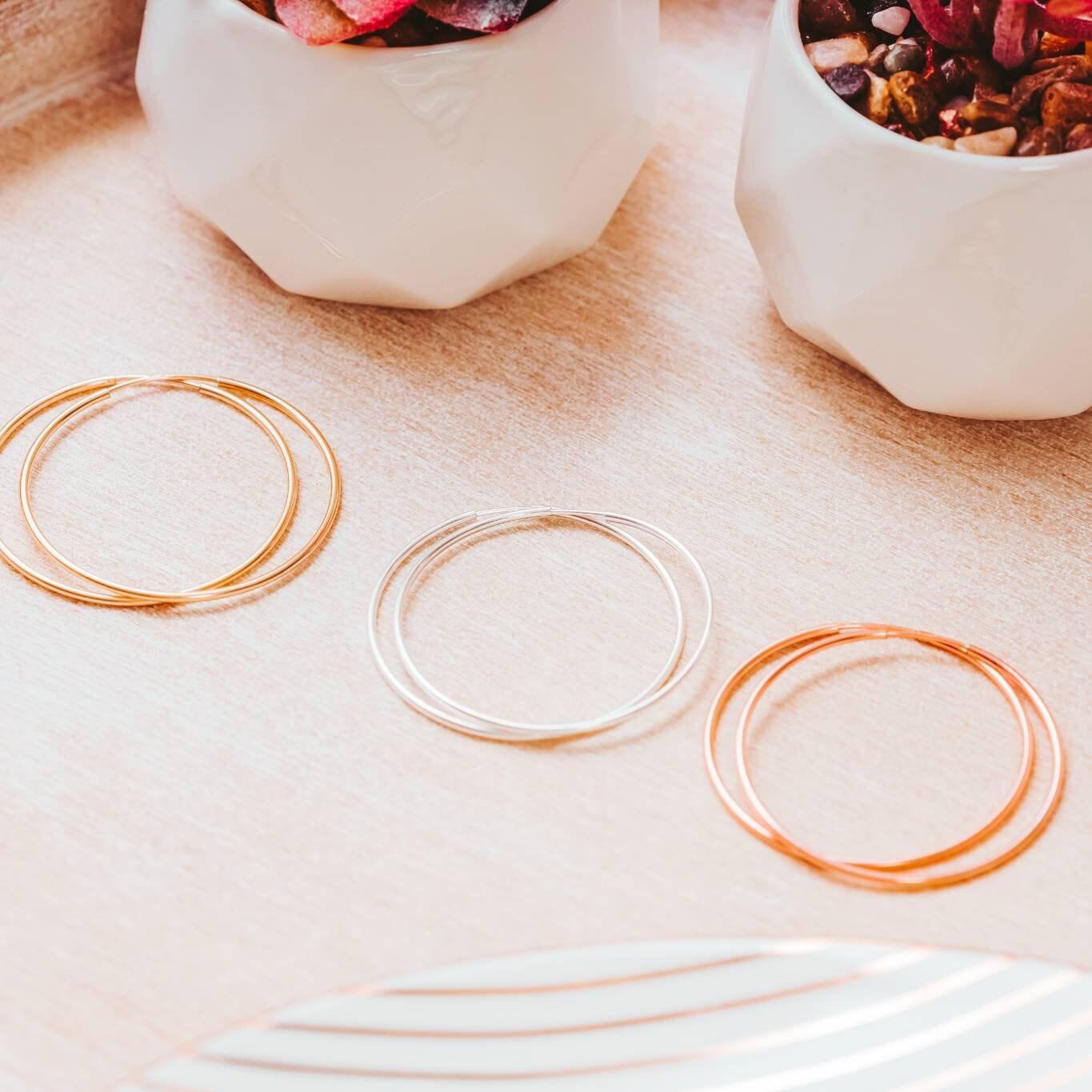 Rose Gold Hoop Earrings