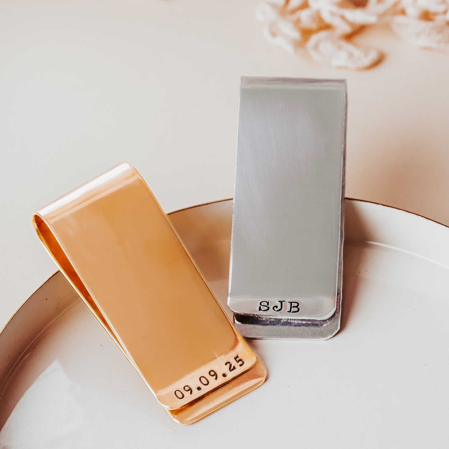 Monogram Song of Songs Money Clip Minimalist Wallet for Groom