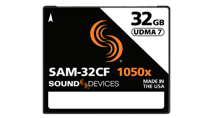 Sound Devices SDXC & CF Media 32GB, 64GB, 128GB