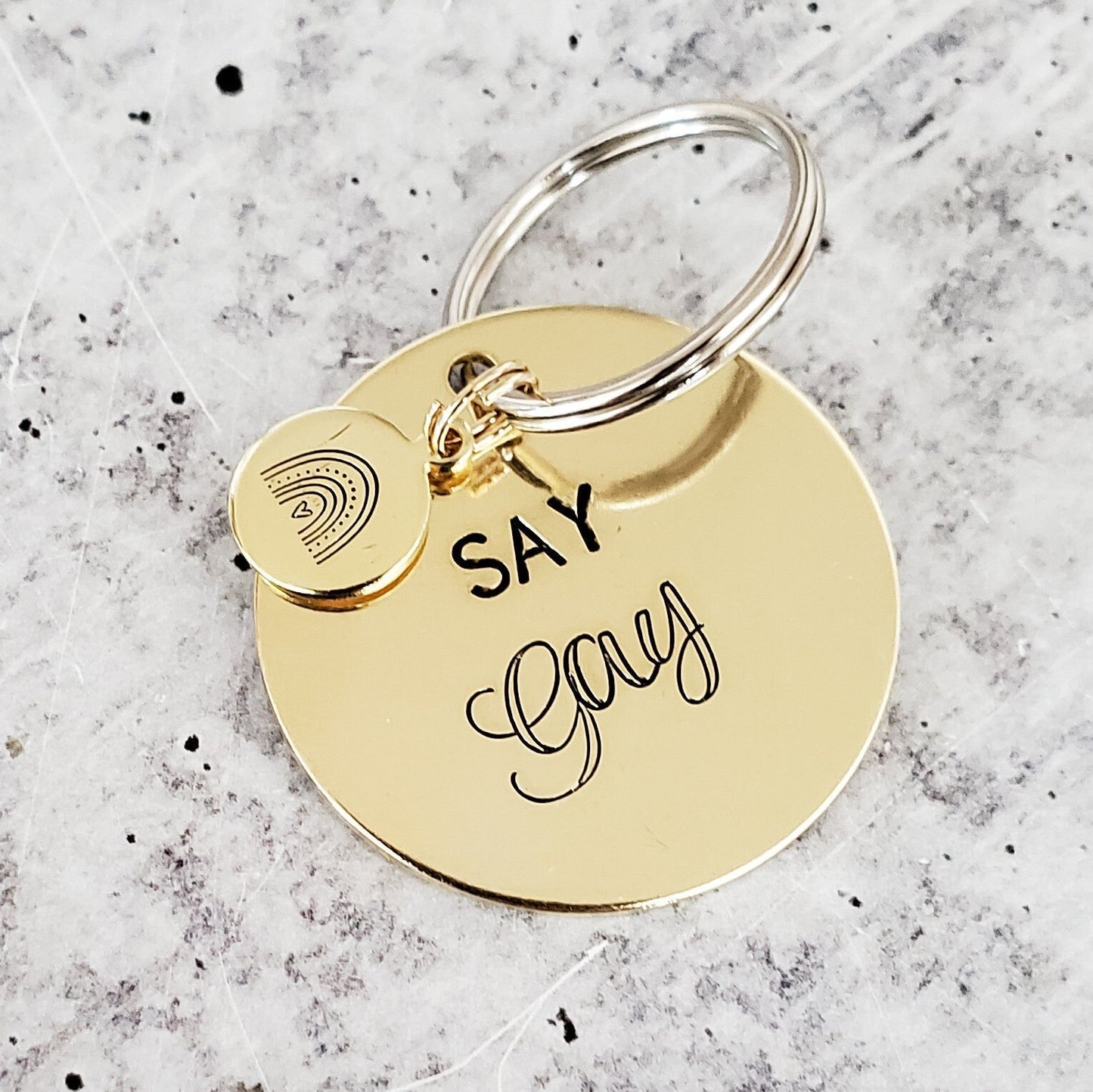 SAY GAY Political Keychain