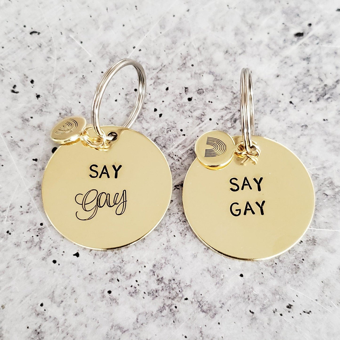 SAY GAY Political Keychain