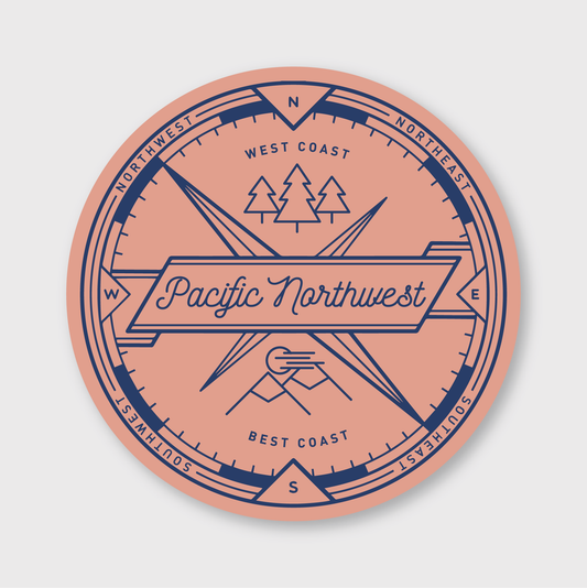 Pacific Northwest Compass Sticker