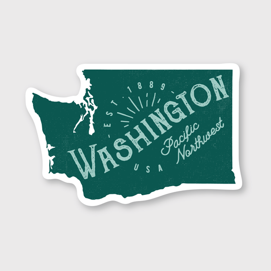 Washington Typographic Sticker