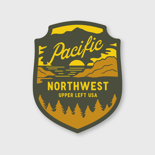 PNW Forest Badge Sticker