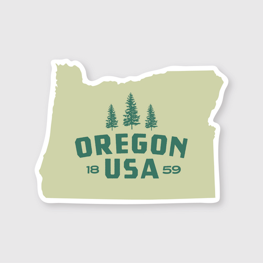 Oregon Simple State Sticker