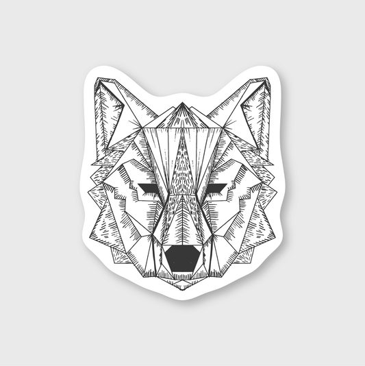 Geo Wolf Sticker