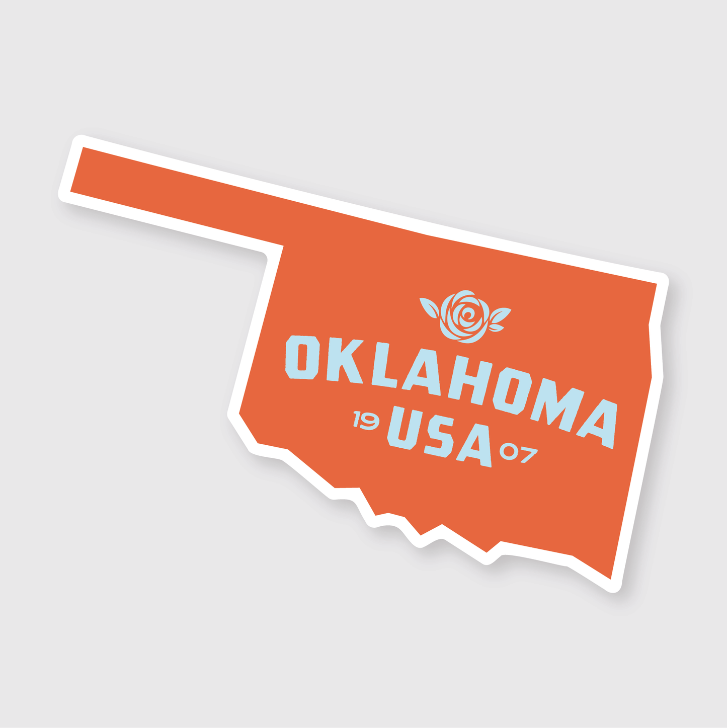 Oklahoma Simple State Sticker