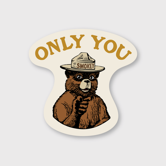 Smokey Bear Only You Point Sticker
