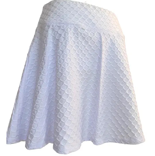 16.5" Nola Scallop Skirt - White