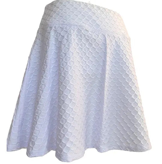 16.5" Nola Scallop Skirt - White