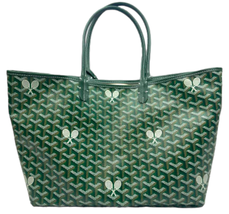 The Whimsy Tennis Lovers Large Tote - Green