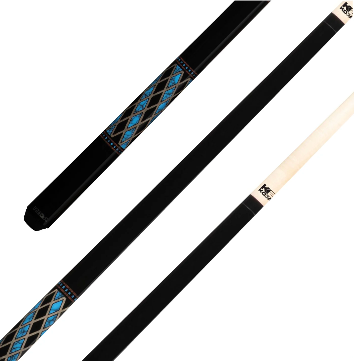 K2 Cue Gloss Black with Diamond Simulated Wrap
