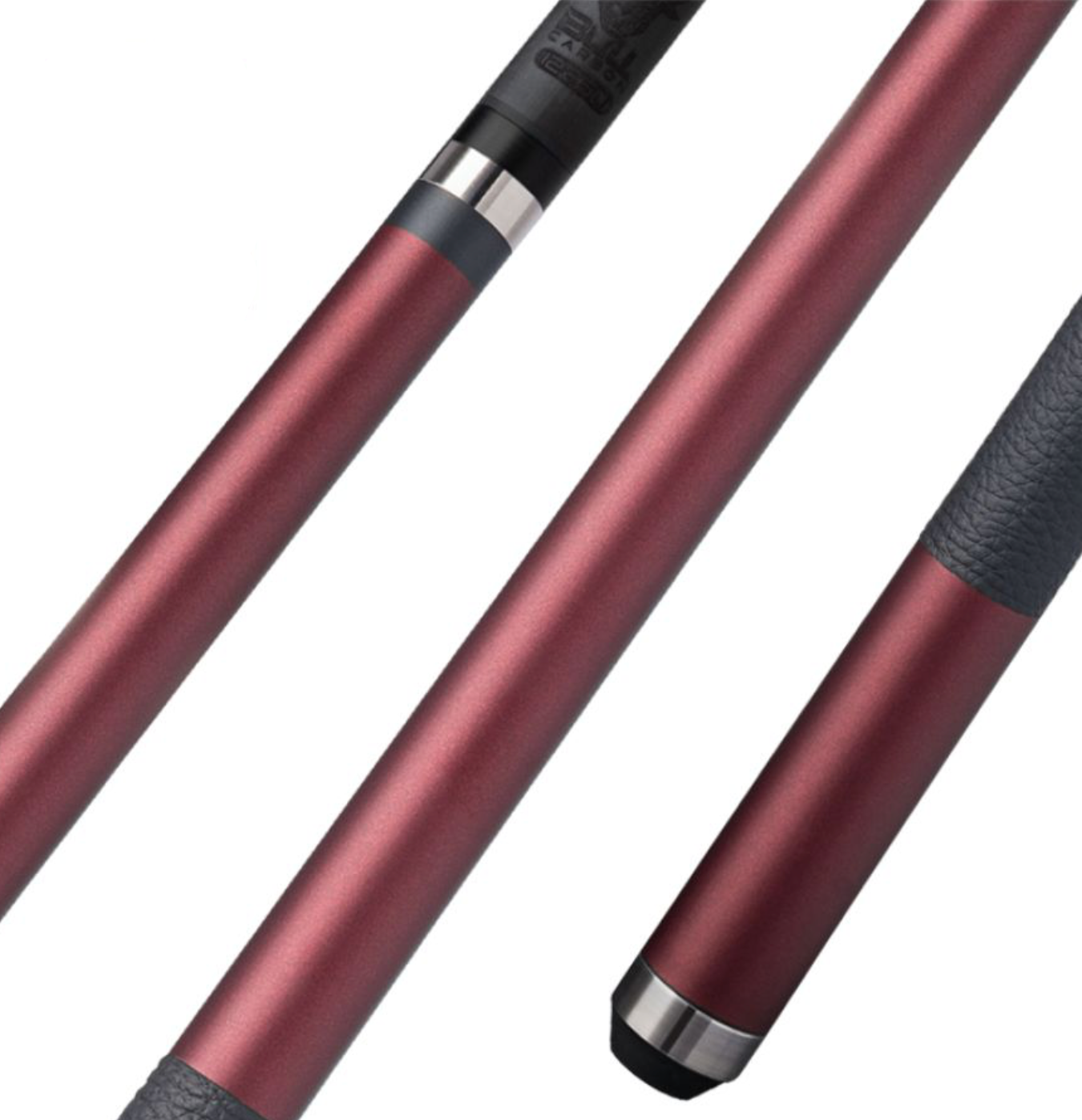 "Bull Carbon" Matte Maple Cue Stick Butt with Leather Lore Wrap