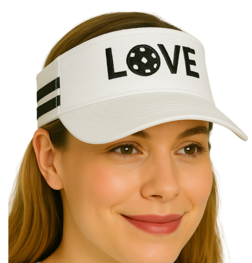Pickleball Visor - White & Black