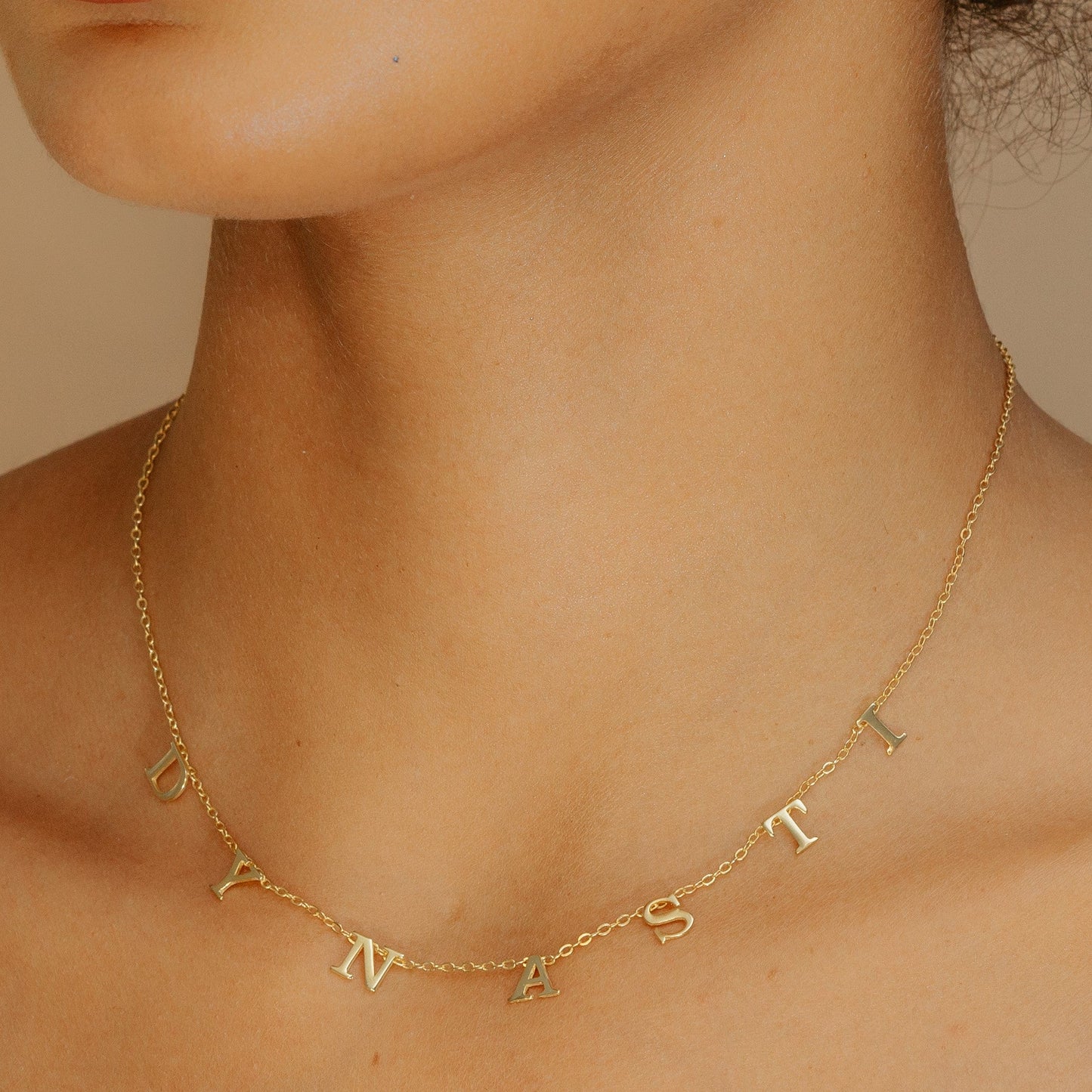 Tiny Spaced Out Name Necklace