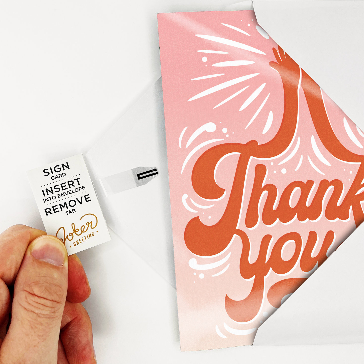 Endless High-Pitched Thank You Card with Glitter