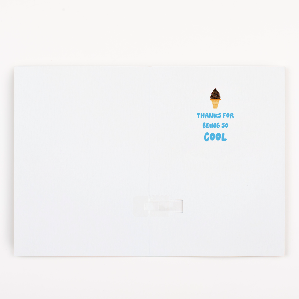 Endless Thank You Ice Cream Truck Card with Glitter