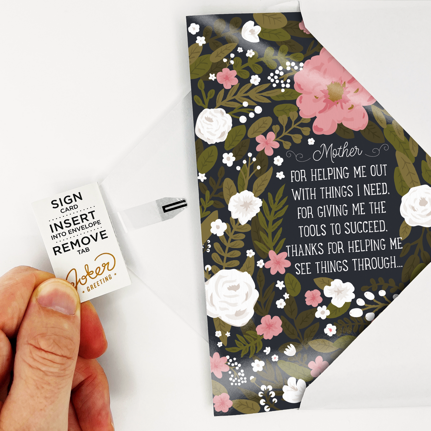 Endless Thank You Mom Card with Glitter