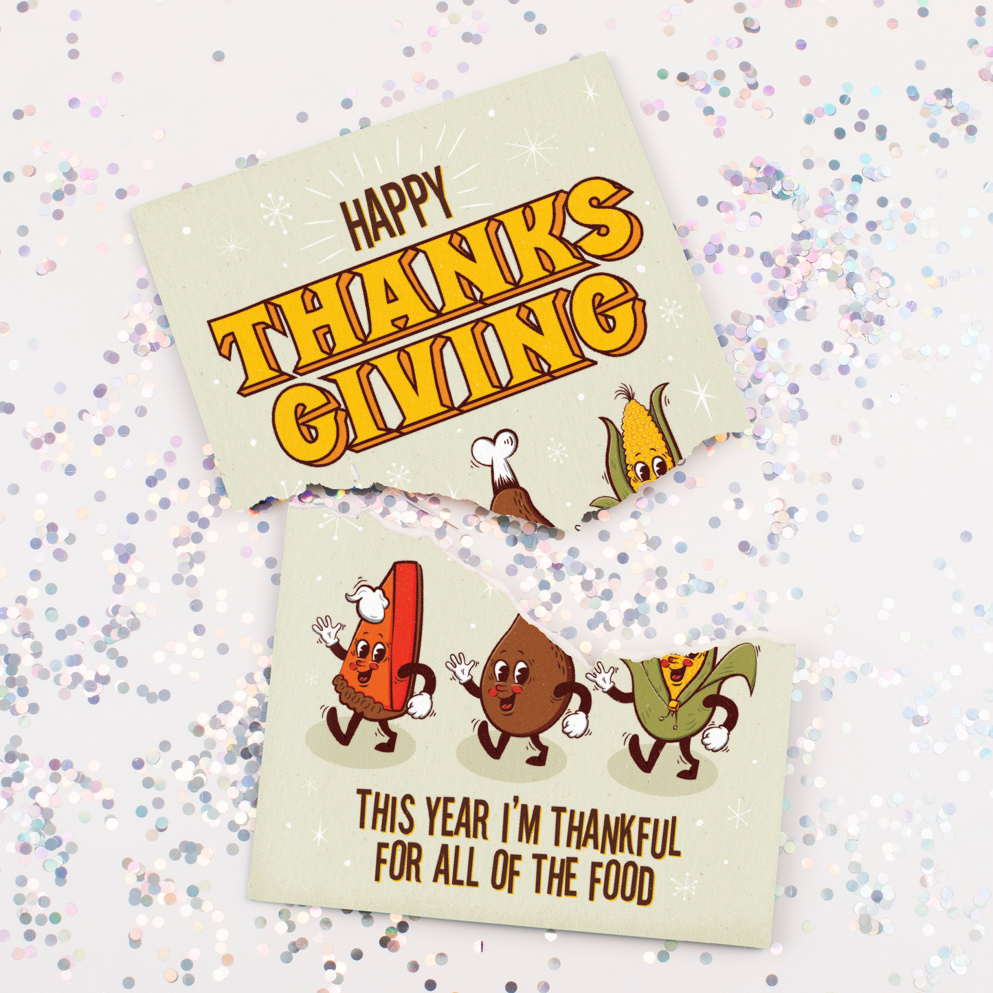 Endless Thanksgiving Card with Glitter