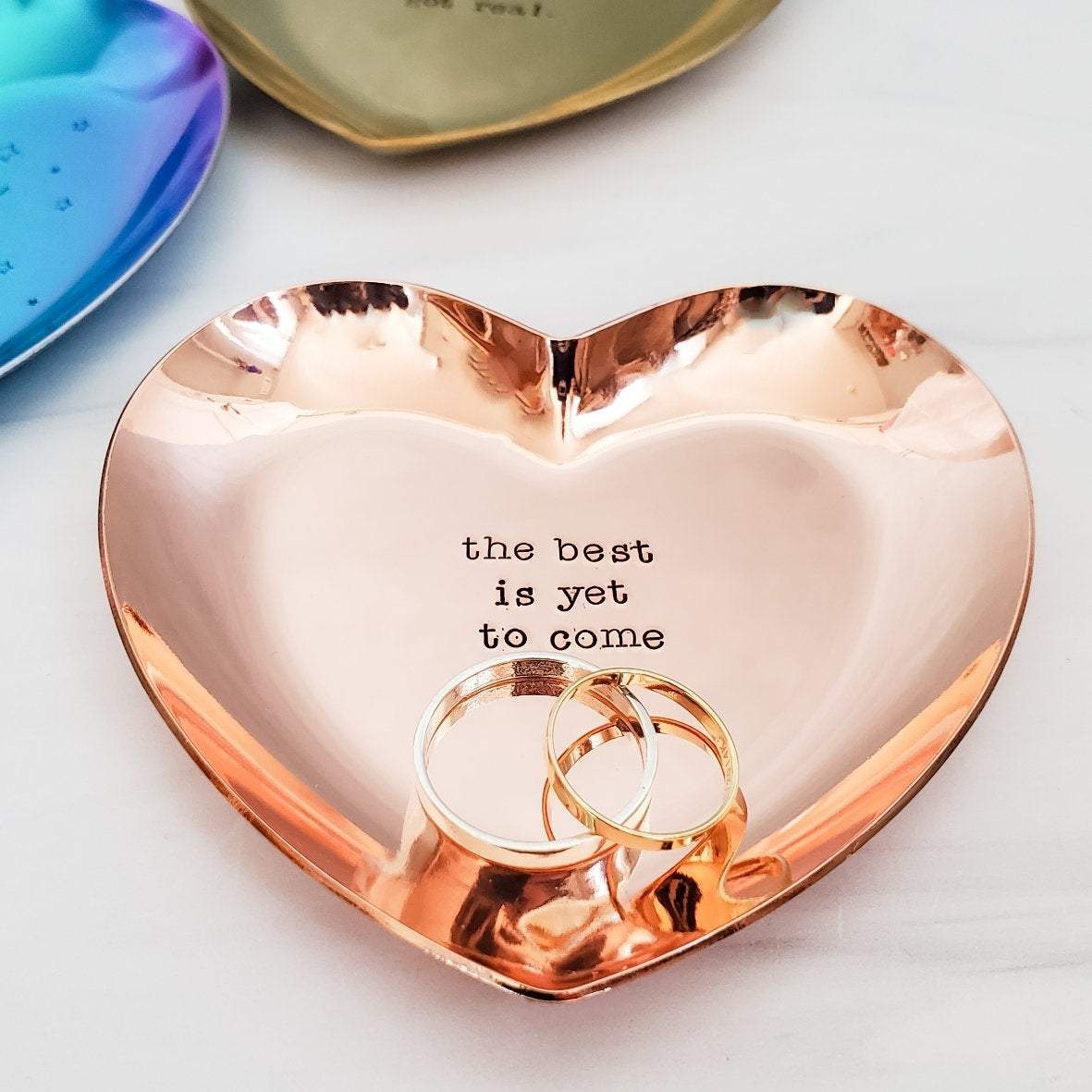 The Best is Yet to Come Heart-Shaped Engagement Ring Dish