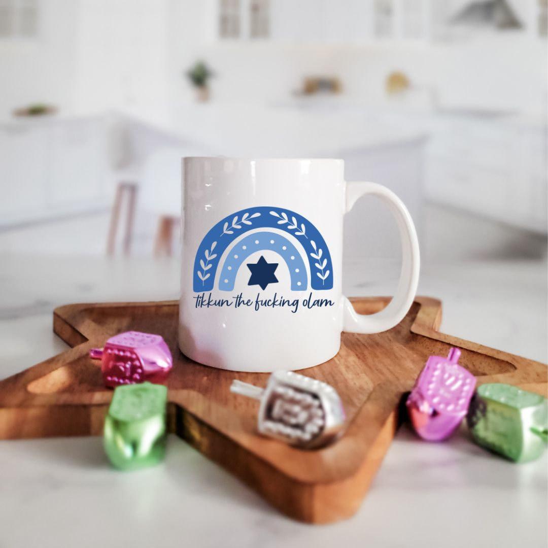 Tikkun the f*cking Olam Ceramic Coffee Mug