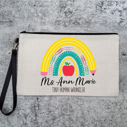 Tiny Human Wrangler Personalized Pencil Case for Teacher
