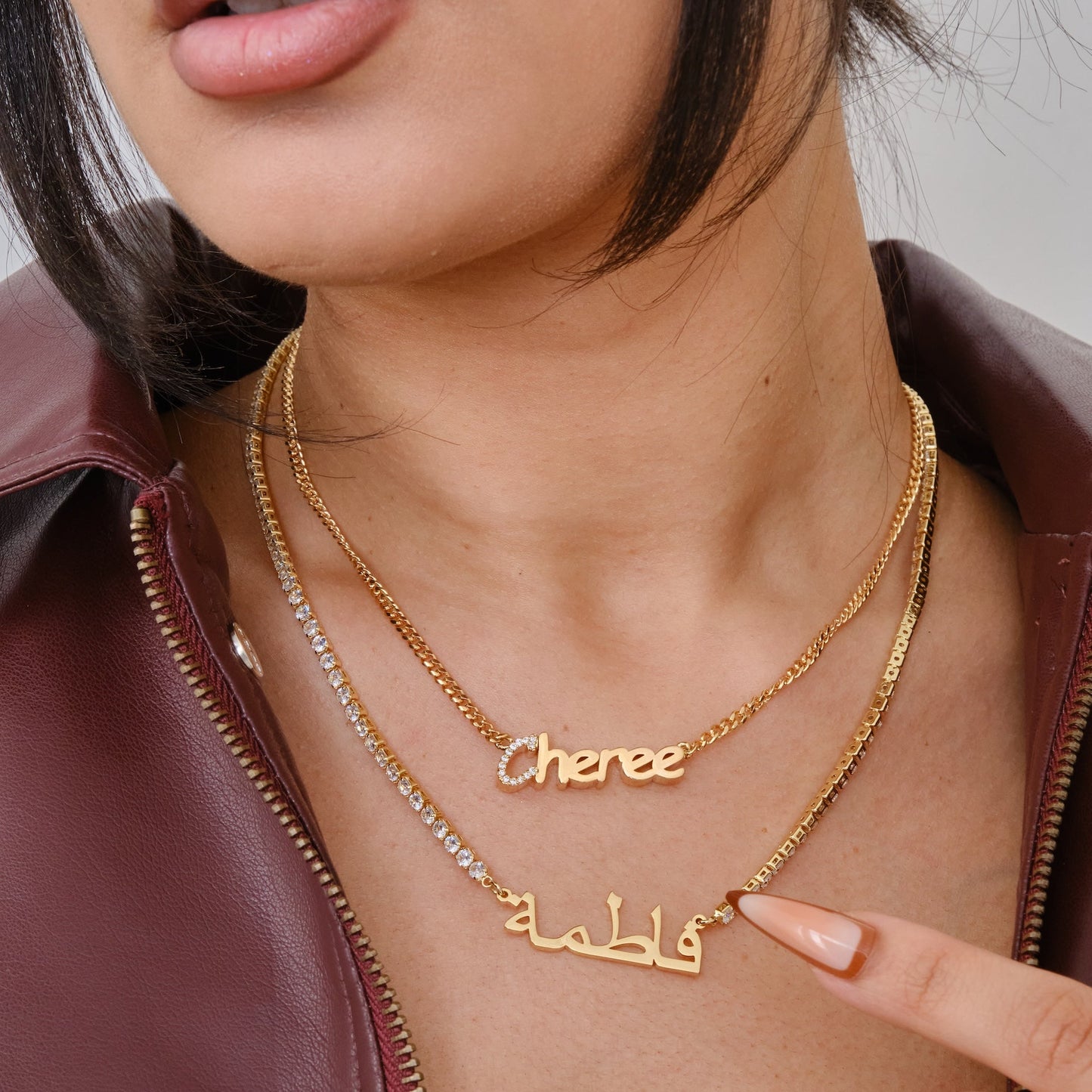 THICK 5mm Iced Initial Block Name Necklace