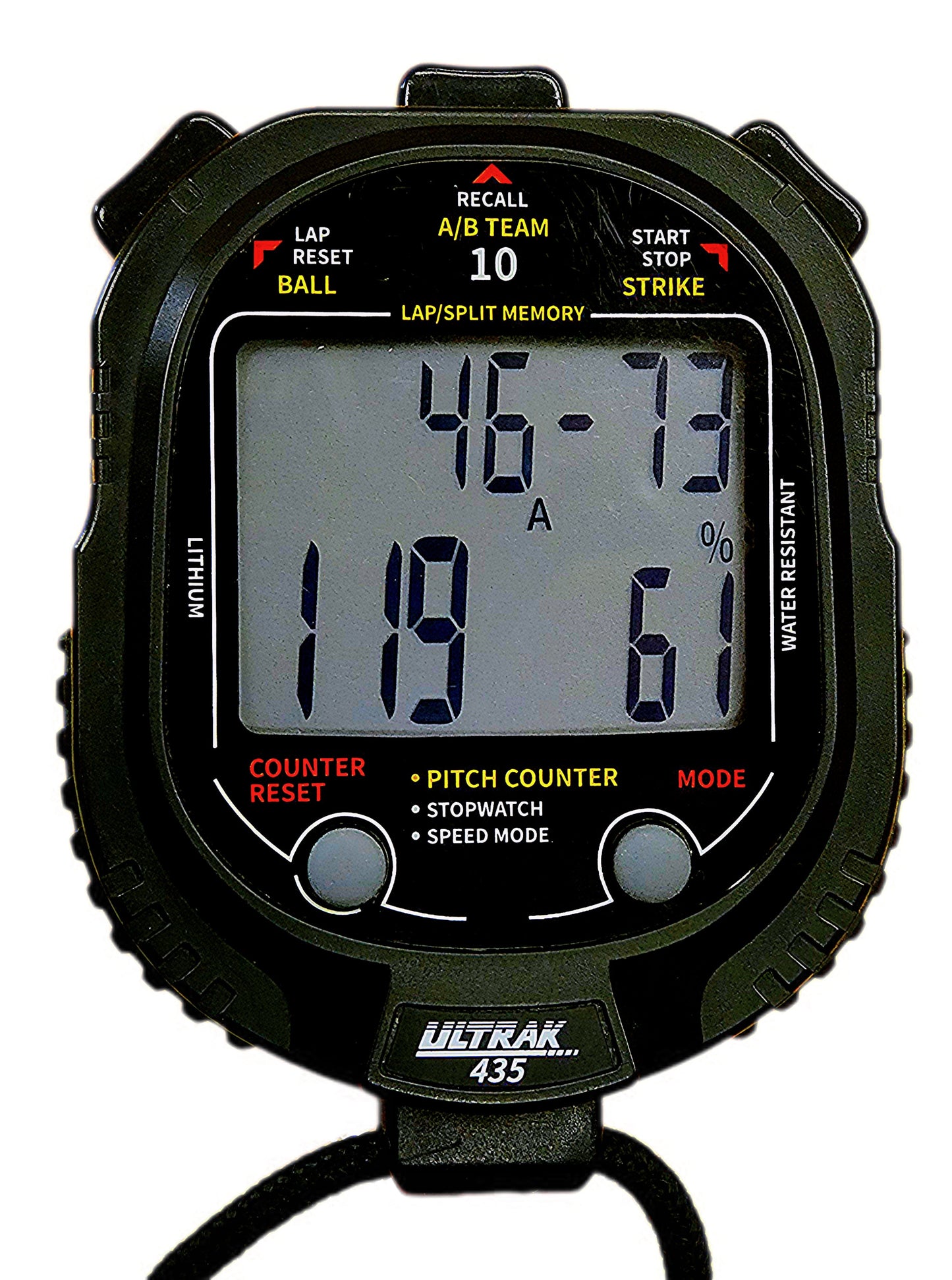 ULTRAK 435 Pitch Counter & Pitch Speed Monitor- 10 Memory Stopwatch