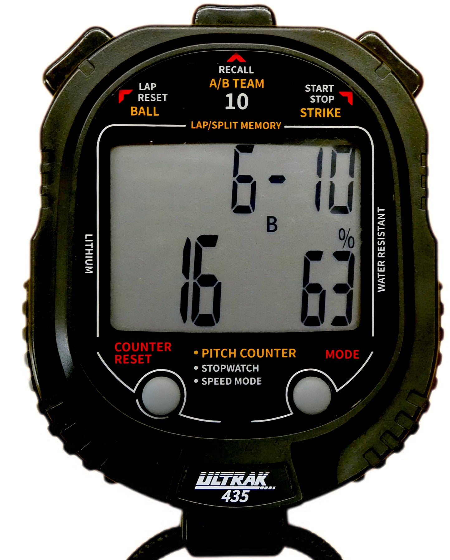 ULTRAK 435 Pitch Counter & Pitch Speed Monitor- 10 Memory Stopwatch