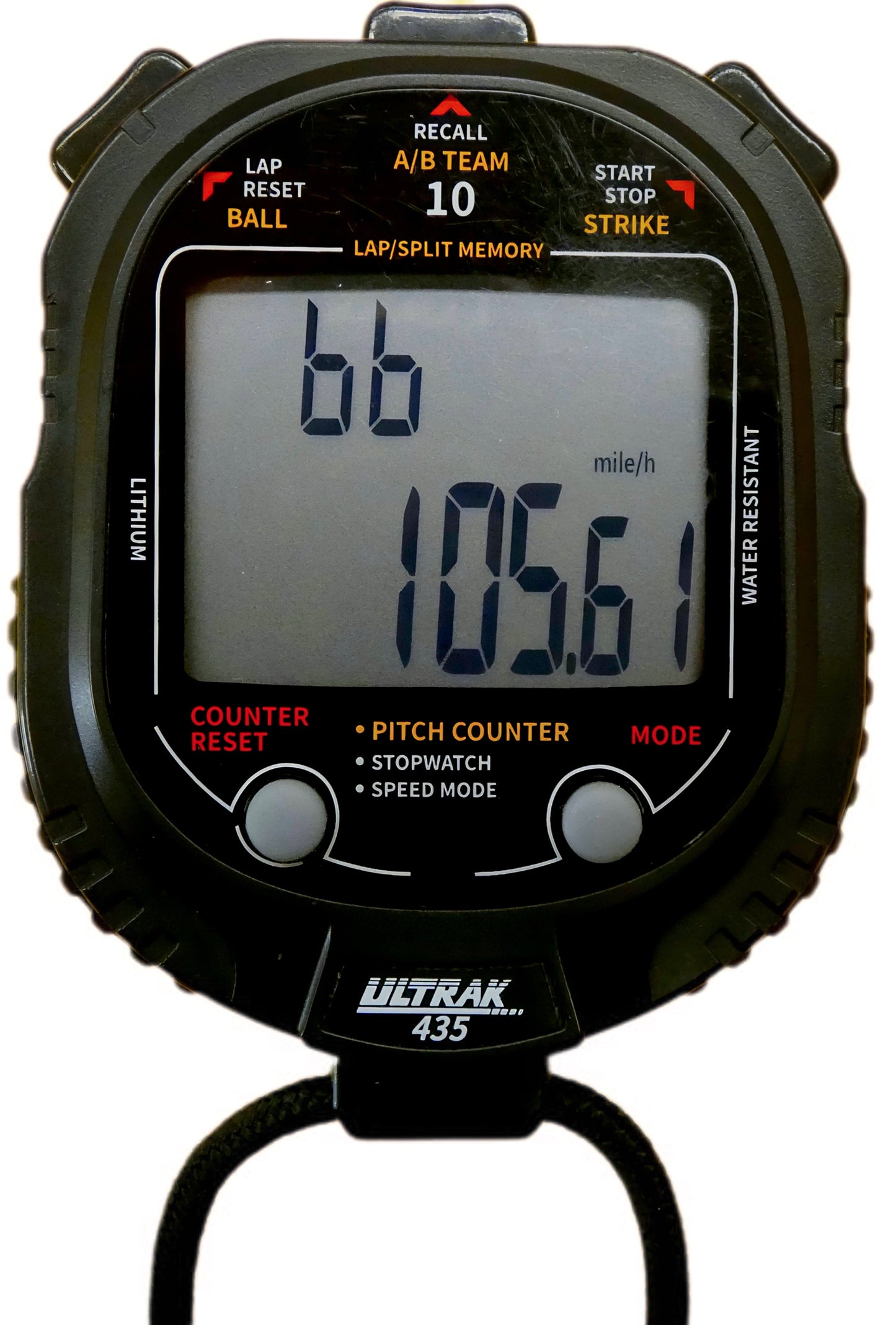 ULTRAK 435 Pitch Counter & Pitch Speed Monitor- 10 Memory Stopwatch