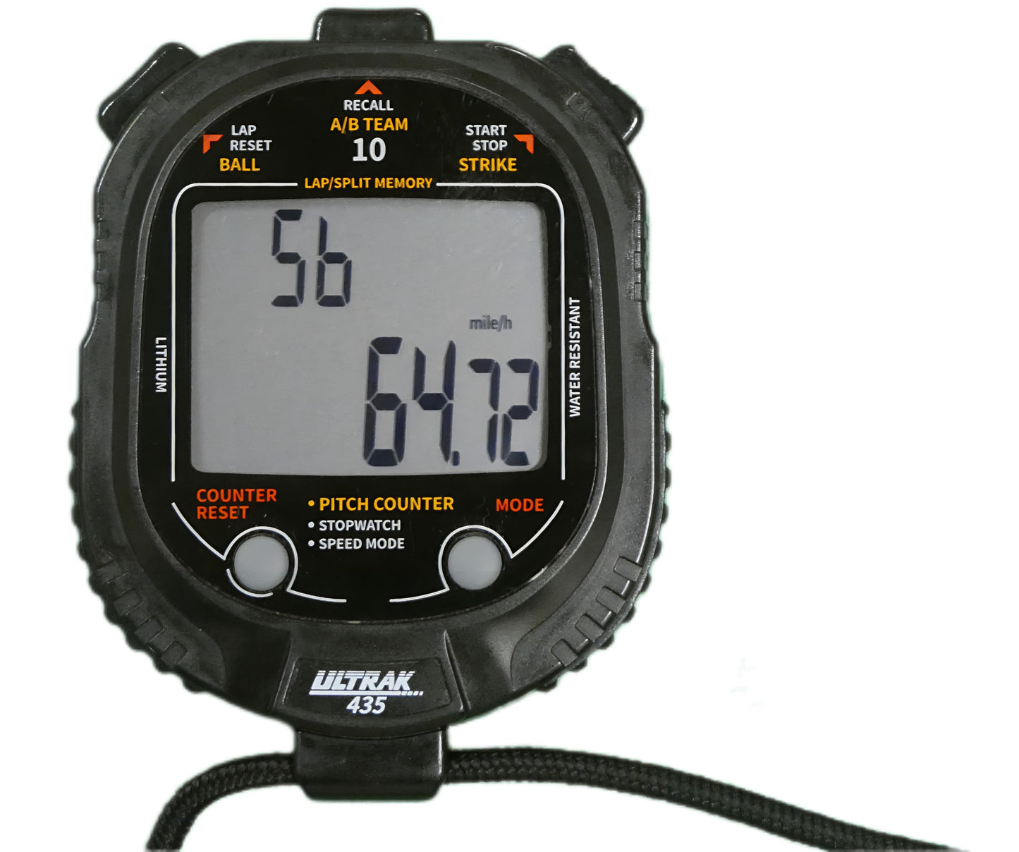 ULTRAK 435 Pitch Counter & Pitch Speed Monitor- 10 Memory Stopwatch