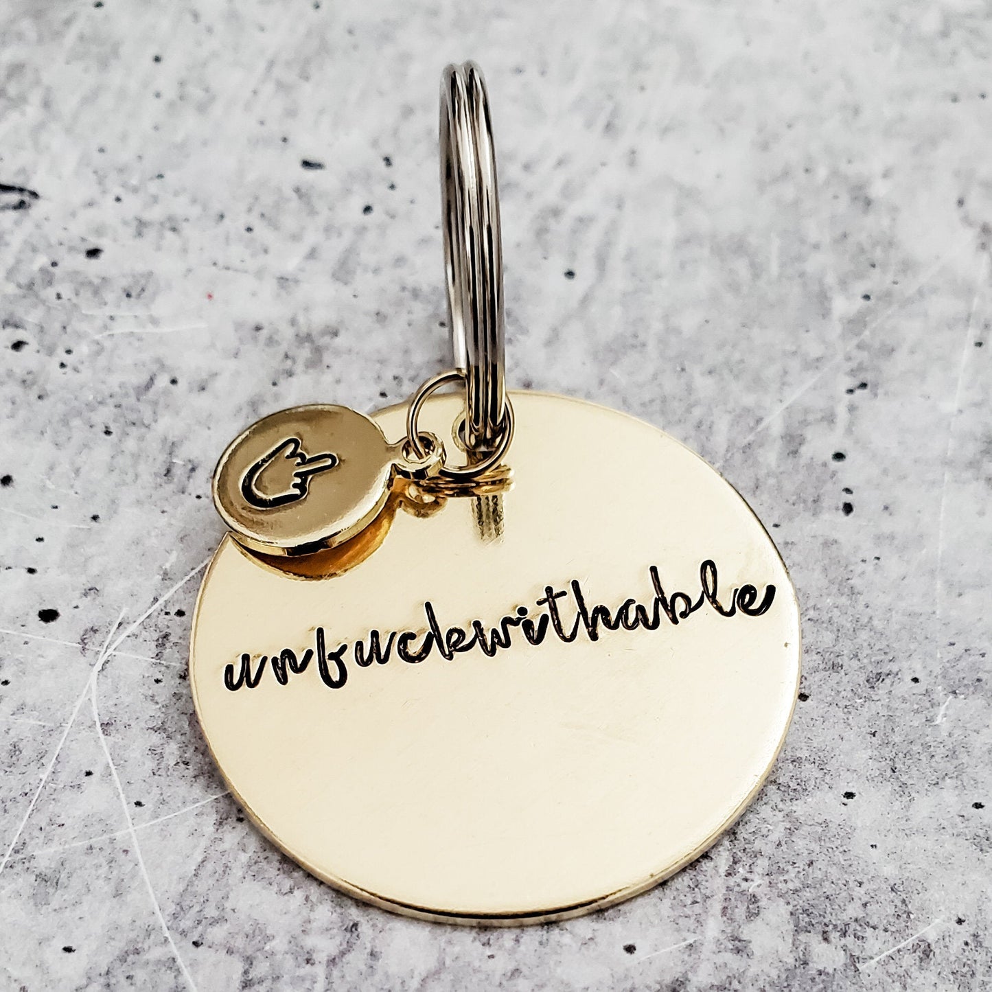 UNFUCKWITHABLE Brass Keychain