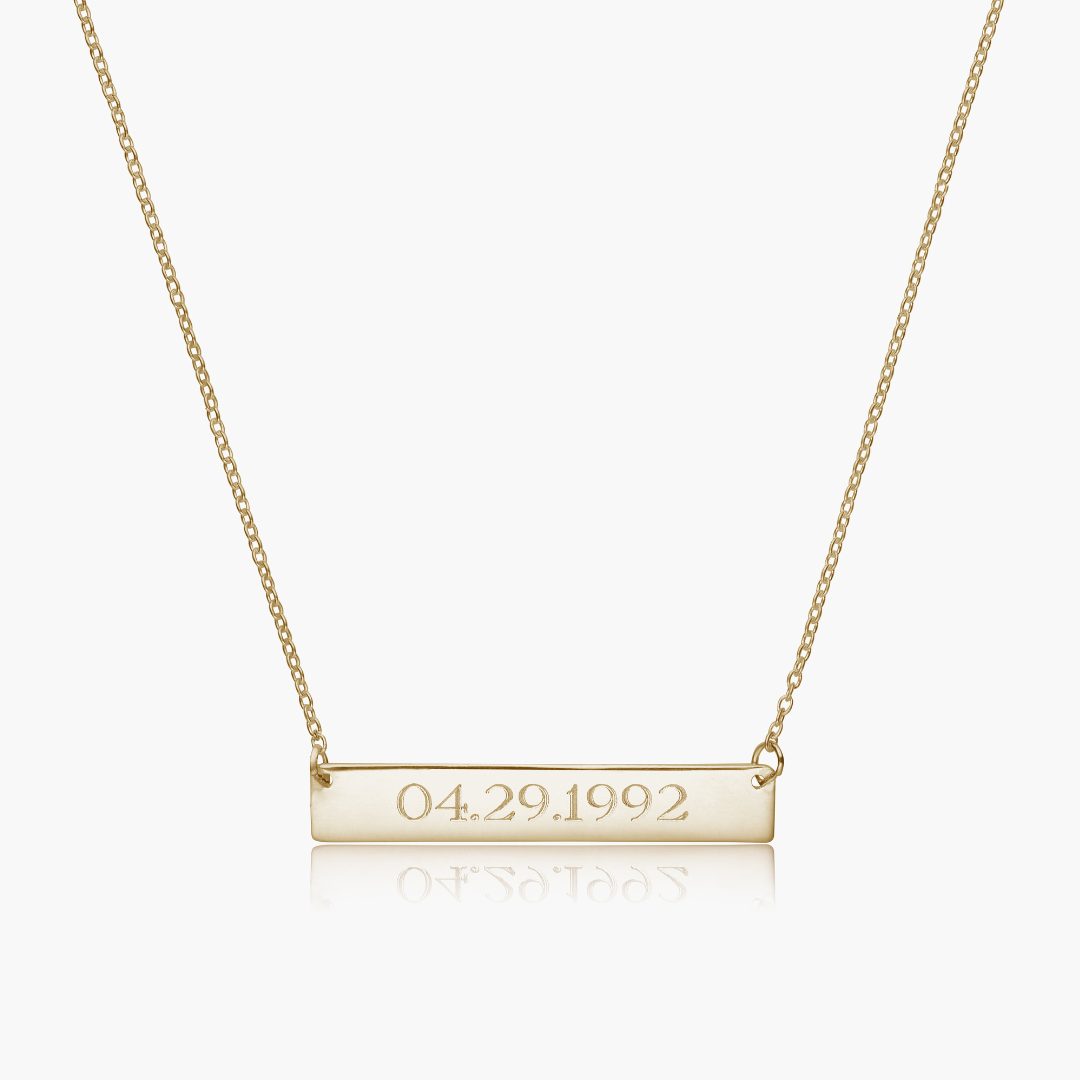 Engraved Long Bar Pendant