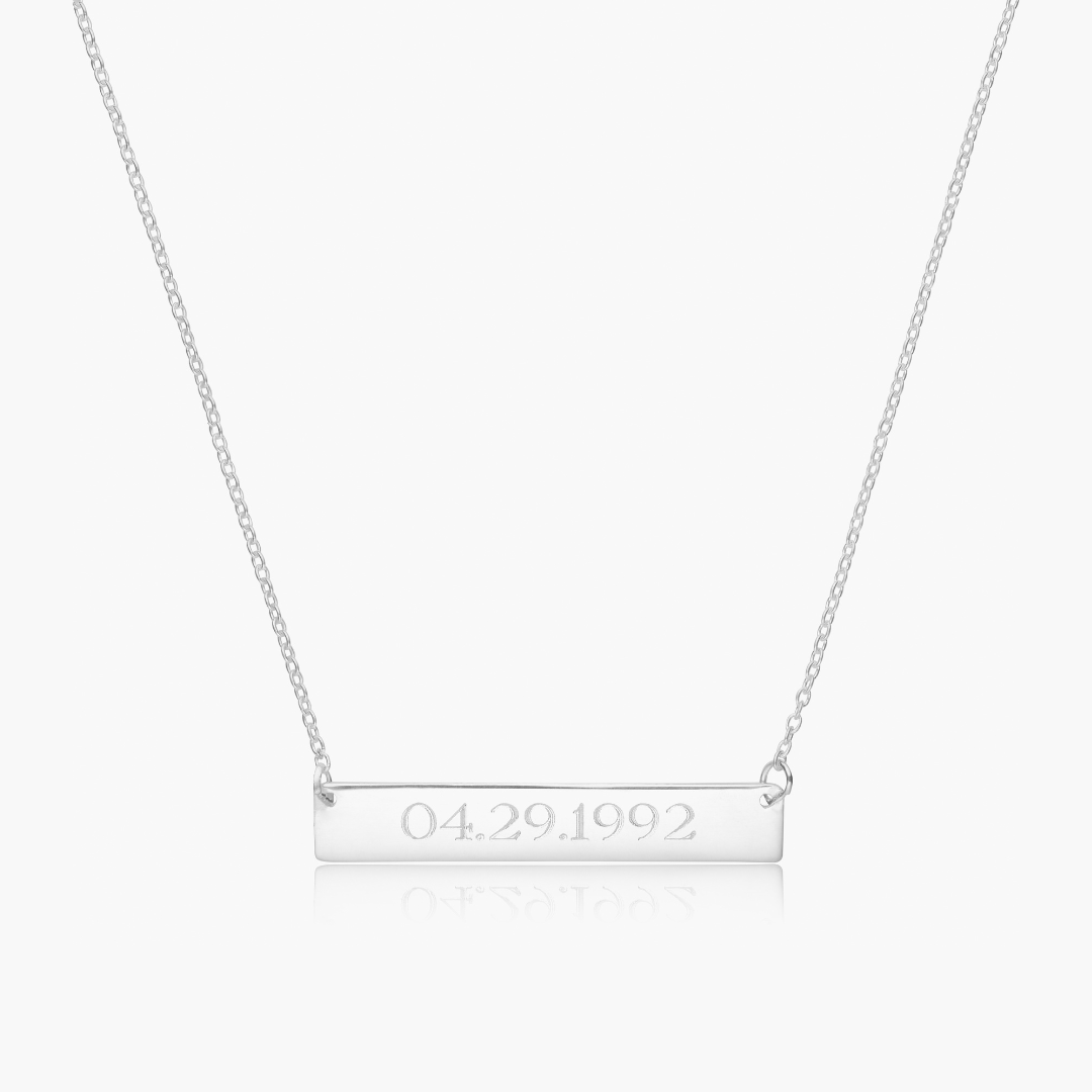 Engraved Long Bar Pendant